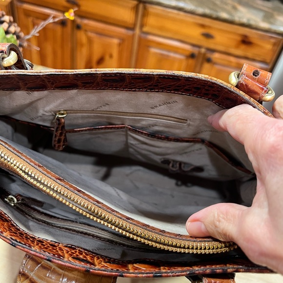 Brahmin Tri Color Satchel Tote - Picture 7 of 12